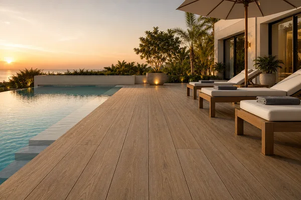 WPC wood plastic composite vinyl flooring with soft-comfort core