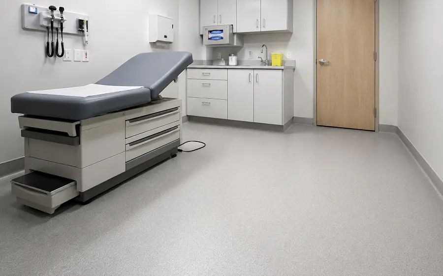 R11 anti-slip vinyl sheet in a UAE healthcare clinical zone