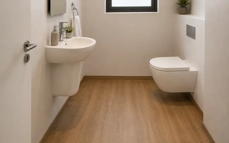 LVT and WPC vinyl flooring marked not recommended for primary UAE bathroom floors