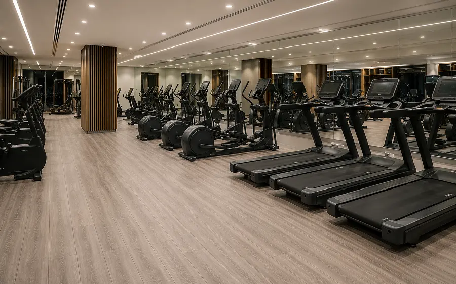 Gym and fitness vinyl flooring in a UAE commercial gym
