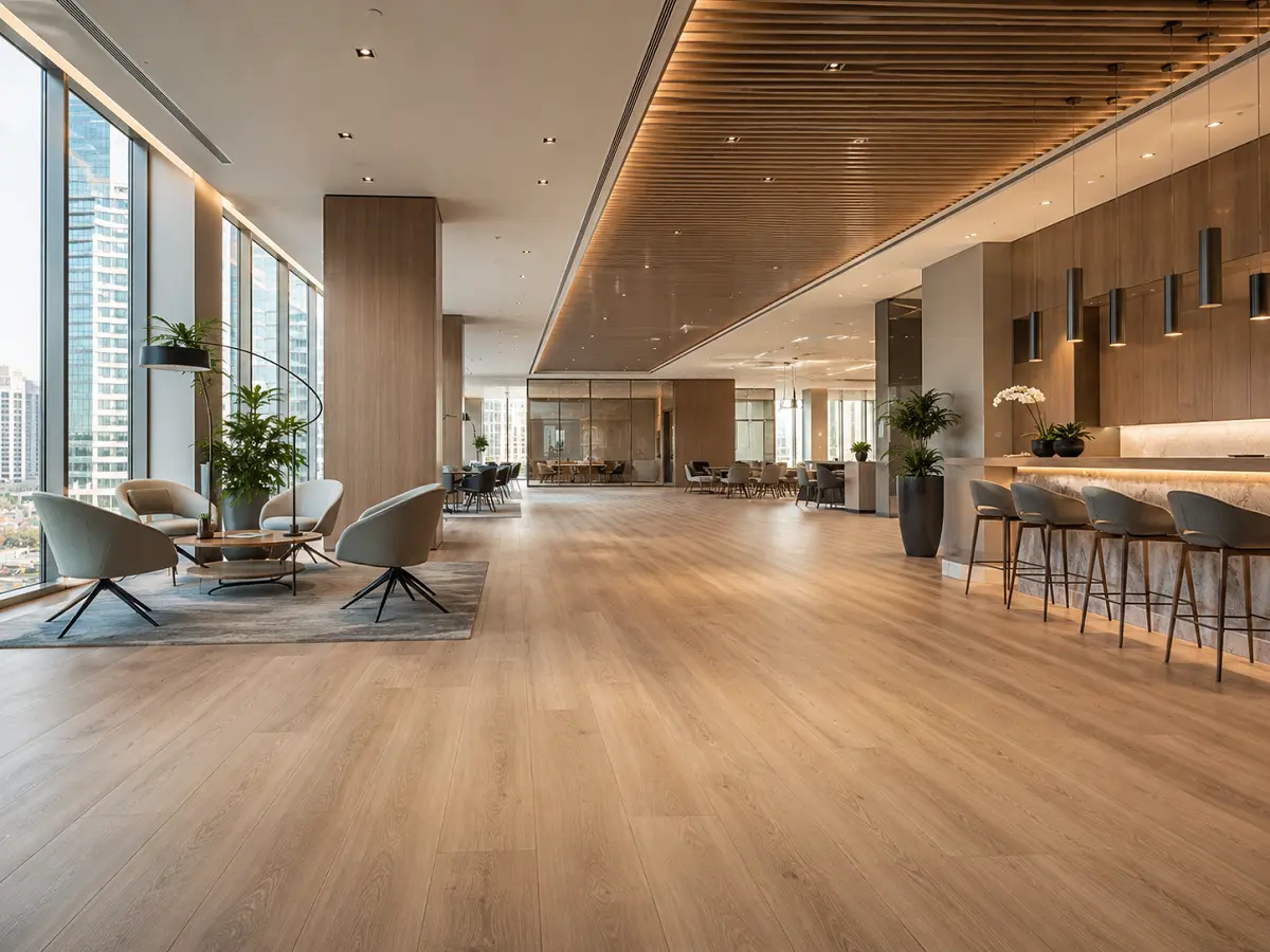 Commercial vinyl flooring in a UAE business environment