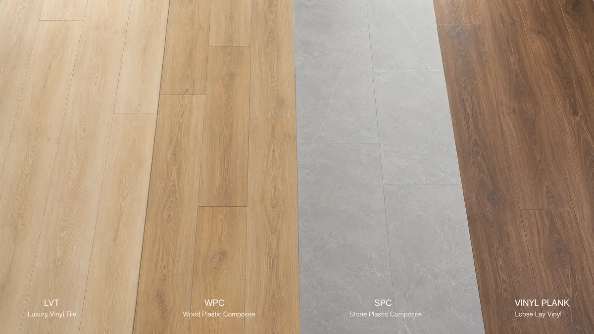 Vinyl flooring type comparison for UAE living rooms