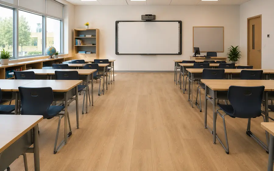 School vinyl flooring in a UAE educational facility