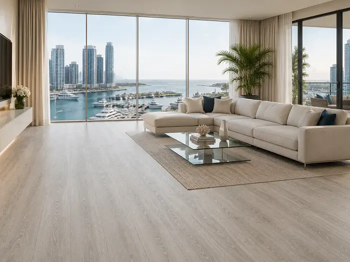 SPC flooring installed in coastal apartment