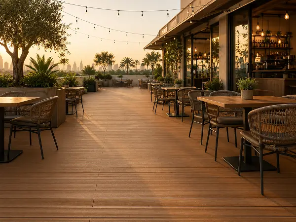 WPC decking cafe application