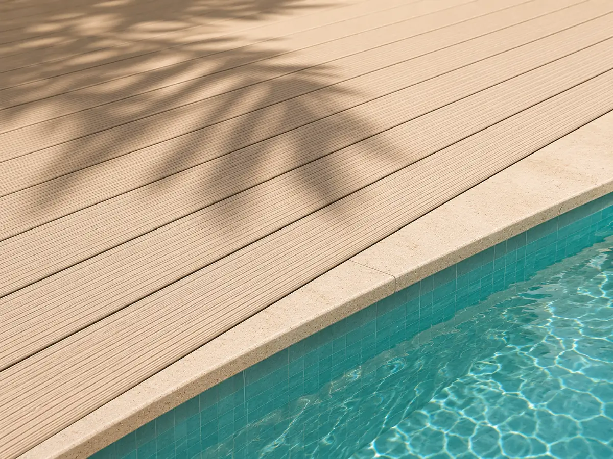 WPC decking pool application