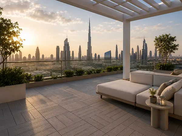 WPC decking rooftop application
